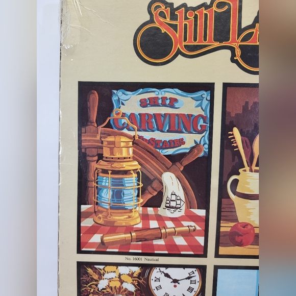 VTG Paint by Number Nautical Still Life Painting Ship Decor craft Master Lantern - Picture 3 of 10